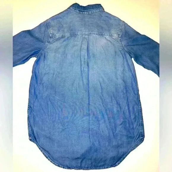 Mossimo Womens Soft Chambray Boyfriend Button Down Shirt Size XS - Picture 6 of 7